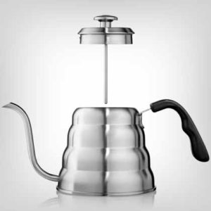 Profile view of the best budget stovetop kettle